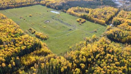 Site of former gas plant at Pointed Mountain natural gas site northwest of Fort Liard, NWT