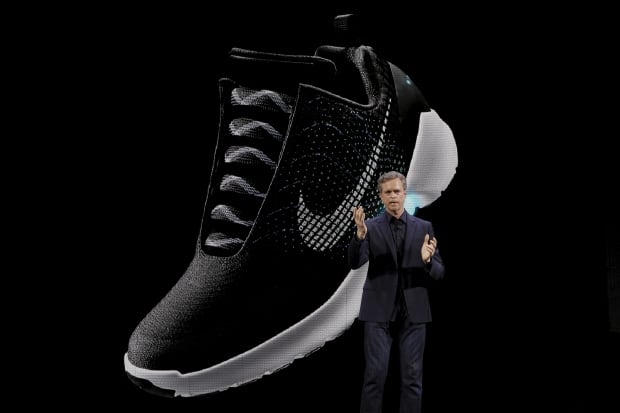 NIKE HyperAdapt 1.0 self-lacing shoe CEO Mark Parker