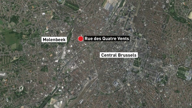 Belgium raids map Tue des Quatre Vents