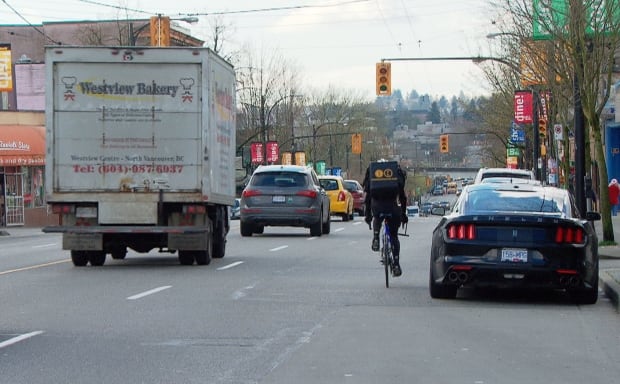 Commercial drive bike lane