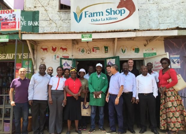 Kevin MacKague and Kenyan farmers and suppliers