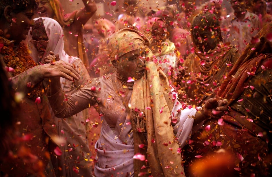 Holi 2016 Vrindavan widows Uttar Pradesh March 21
