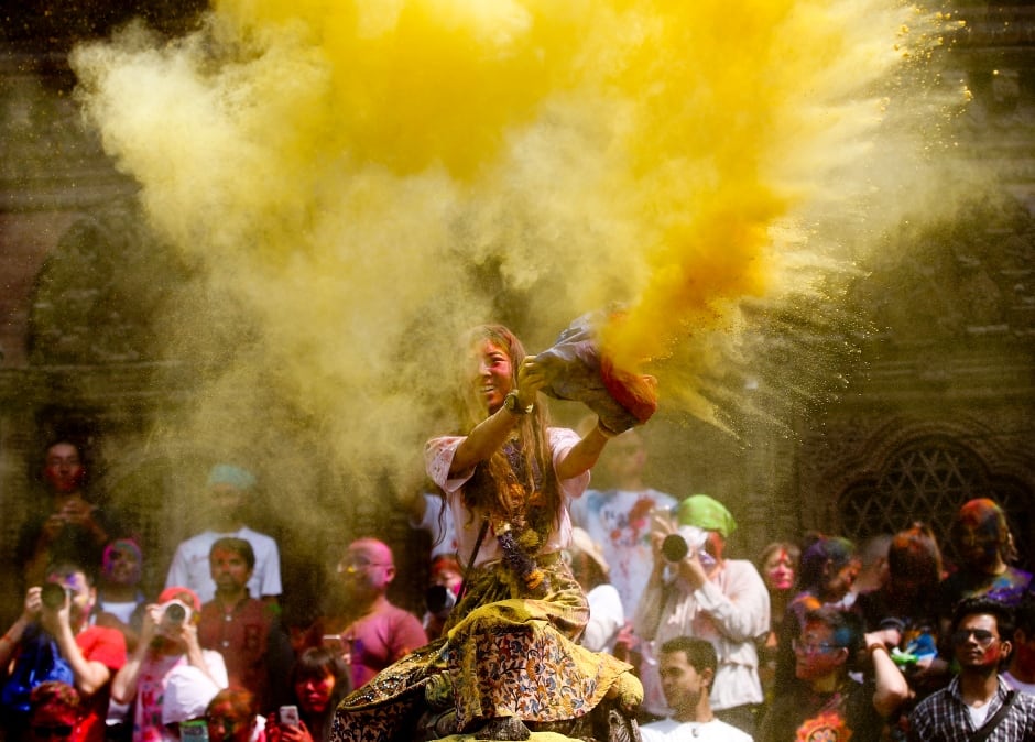 HOLI FESTIVAL 2016 March 22 Kathmandu Nepal