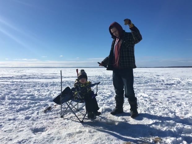 La Loche Donovan Fontaine ice fishing