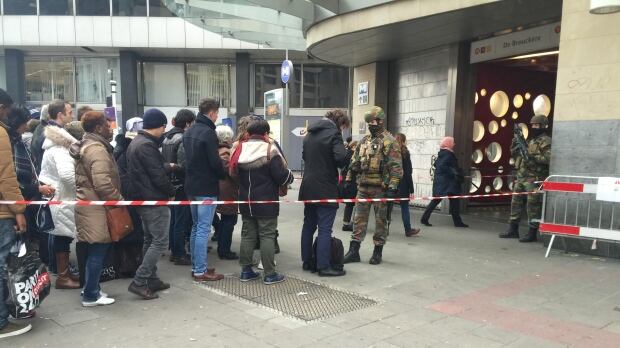Brussels metro lineup
