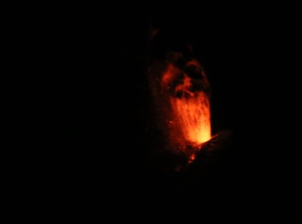 Pavlof volcano erupting