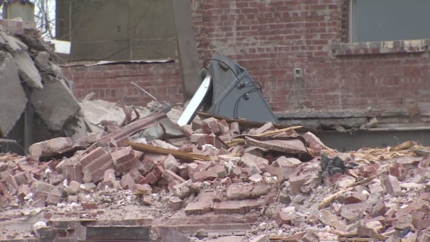 Spring Garden Road demolition excavator