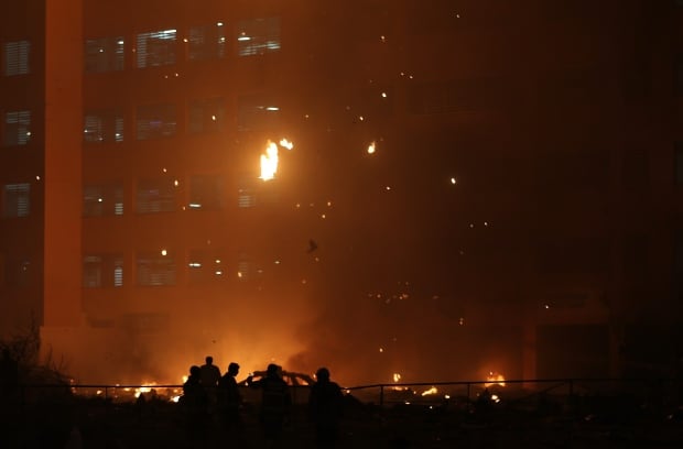 Mideast Emirates Skyscrapper Fire