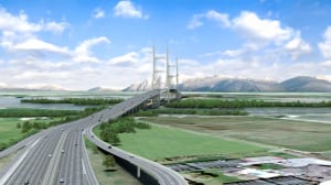 proposed George Massey bridge artist rendering