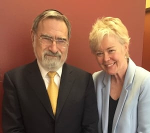 Rabbi Jonathan Sacks and Mary Hynes