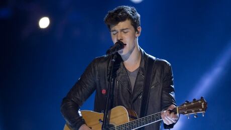 Shawn Mendes performs at the Juno Awards in Calgary, Sunday. Juno Awards 20160403