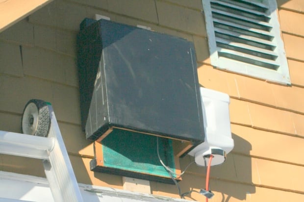 Heated bat box installed on a home in Sudbury