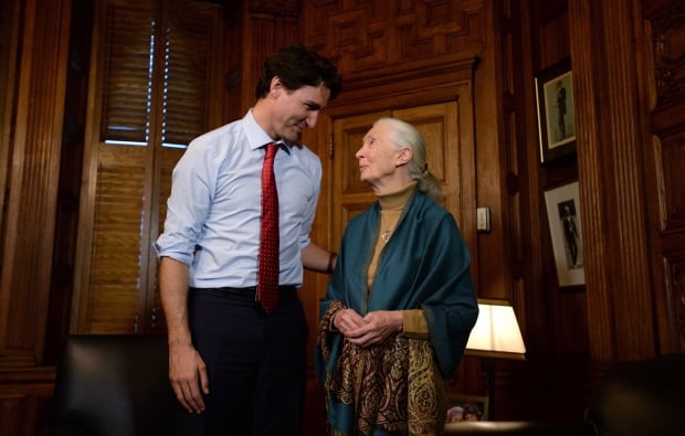 Trudeau and Jane Goodall