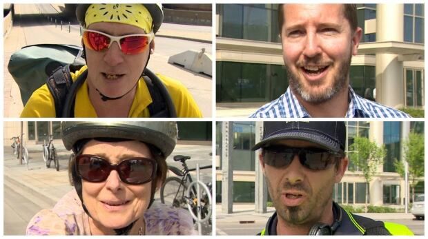 Cyclist collage