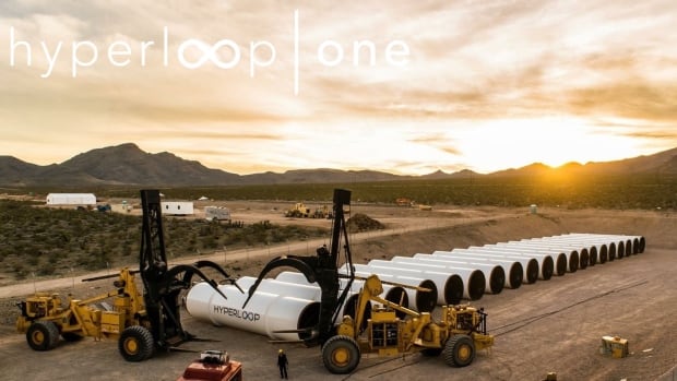 Hyperloop One sunset desert