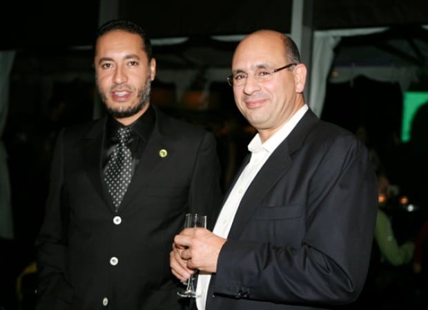 Riadh Ben Aïssa with Saadi Gadhafi