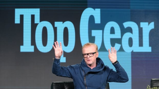 Top Gear host Chris Evans speaks onstage during a Top Gear panel in Pasadena, Calif., in January. His revamped version of the hit BBC motoring series debuted Sunday.