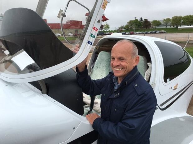 Lee Arsenault flew his DA-40 from Pickering, Ont., to Summerside