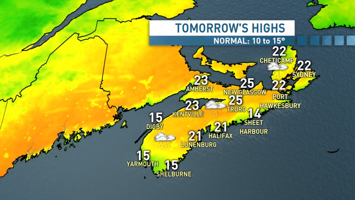 Nova Scotia weather turns warm and humid Tuesday CBC News