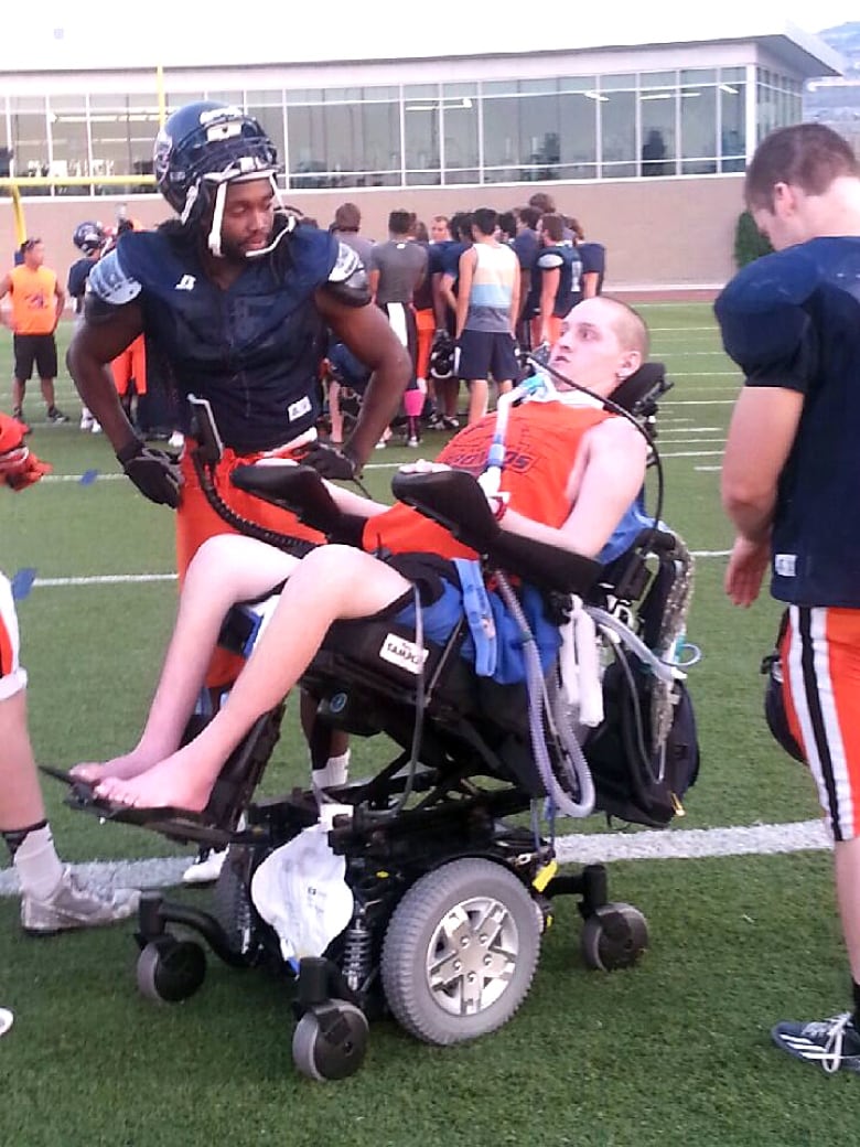 Kamloops football player dealing with paralysis CBC News