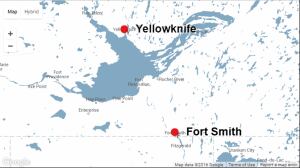 Fort Smith Yellowknife map