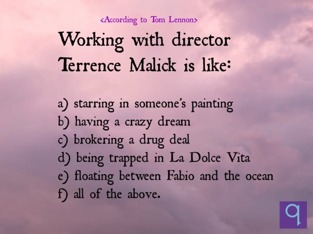 Terrence Malick's trippy directing