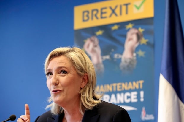 Britain-EU: France National Front party Brexit — June 24, 2016