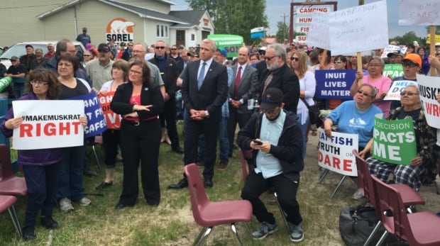 Dwight Ball Yvonne Jones Happy Valley-Goosey Bay legion protest