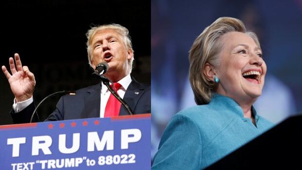 Donald Trump, Hillary Clinton composite