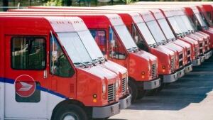 Canada Post delivery trucks