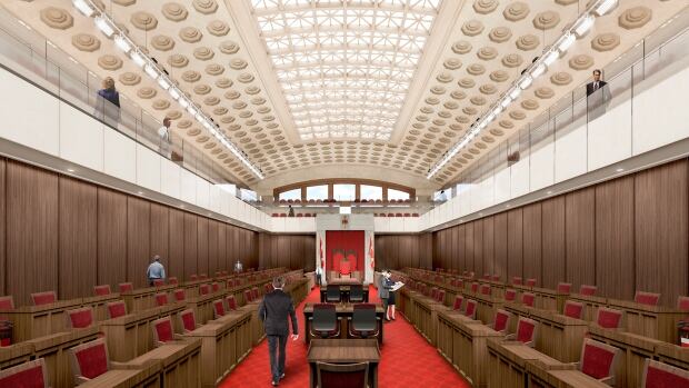 Temporary senate in Government Conference Centre