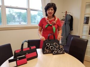 Mary Tulle and handbags