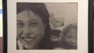 Marieyvonne in her mother's amauti