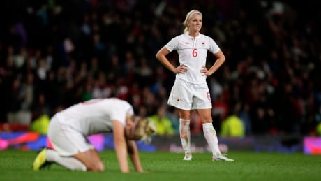 Canadian players react after a controversial 4-3 loss to the United States in the semifinal at the 2012 London Olympics. The rivalry is one of many to watch at the Rio 2016 Games. Canada-USA-Soccer