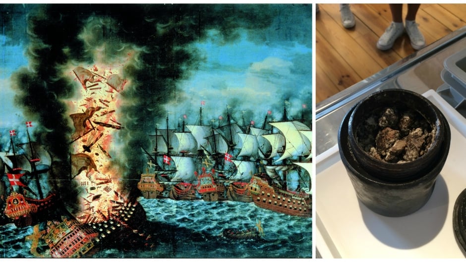 A dairy product, believed to be cheese, has been discovered at the wreck site of The Kronan. The Swedish warship sank before a battle with the Danish/Dutch allied fleet in 1676.
