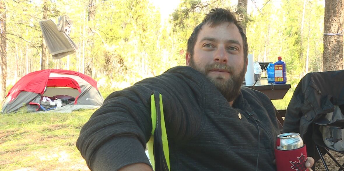 A person outdoors.