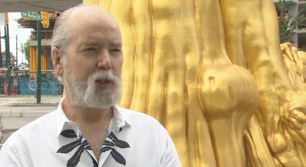Douglas Coupland with Golden Tree