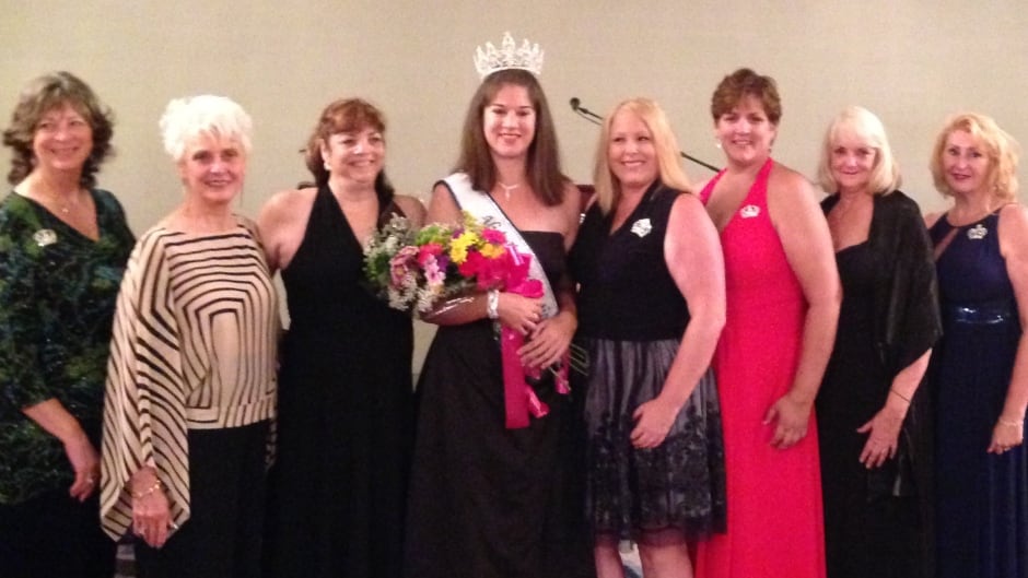 Miss Tall International 2016 Lauren Bath, centre, stands with Miss Tall International winners of years past.