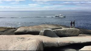 Peggys Cove black rocks