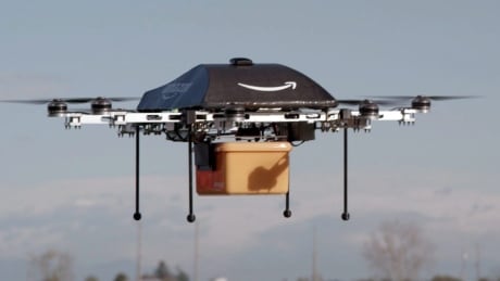 This image provided by Amazon.com shows the so-called Prime Air unmanned aircraft project that Amazon is working on in its research and development labs. CEO Jeff Bezos said in 2013, there's no reason Drones can't help get goods to customers in 30 minutes or less. Amazone Drone Delivery