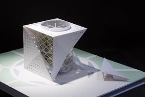 Cube design green planet