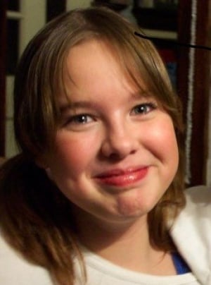 Georgie-Lyn Crotty, nine, before drug addiction