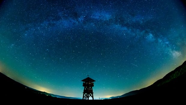 Milky Way galaxy lookout tower SLOVAKIA NATURE