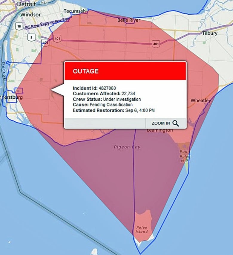 Outages Across Essex County Left 23 000 Without Power Cbc News