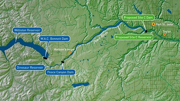 BC Hydro's Site C Map