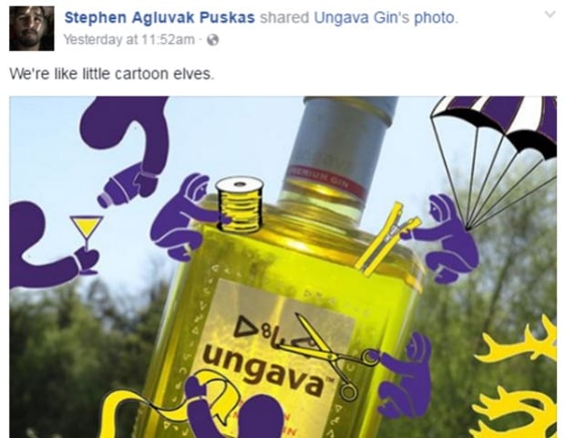 Ungava gin - Puskas FB post