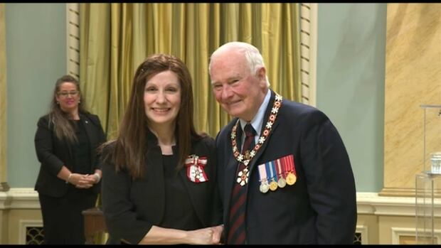 Faye Thomson and Gov. Gen. David Johnston