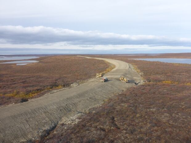 Inuvik-Tuk highway in fall