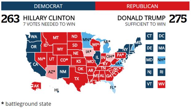 Trump map, no Florida