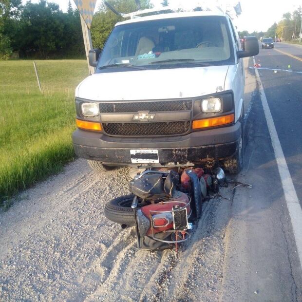 crash scene photo adam bari's motorcycle
